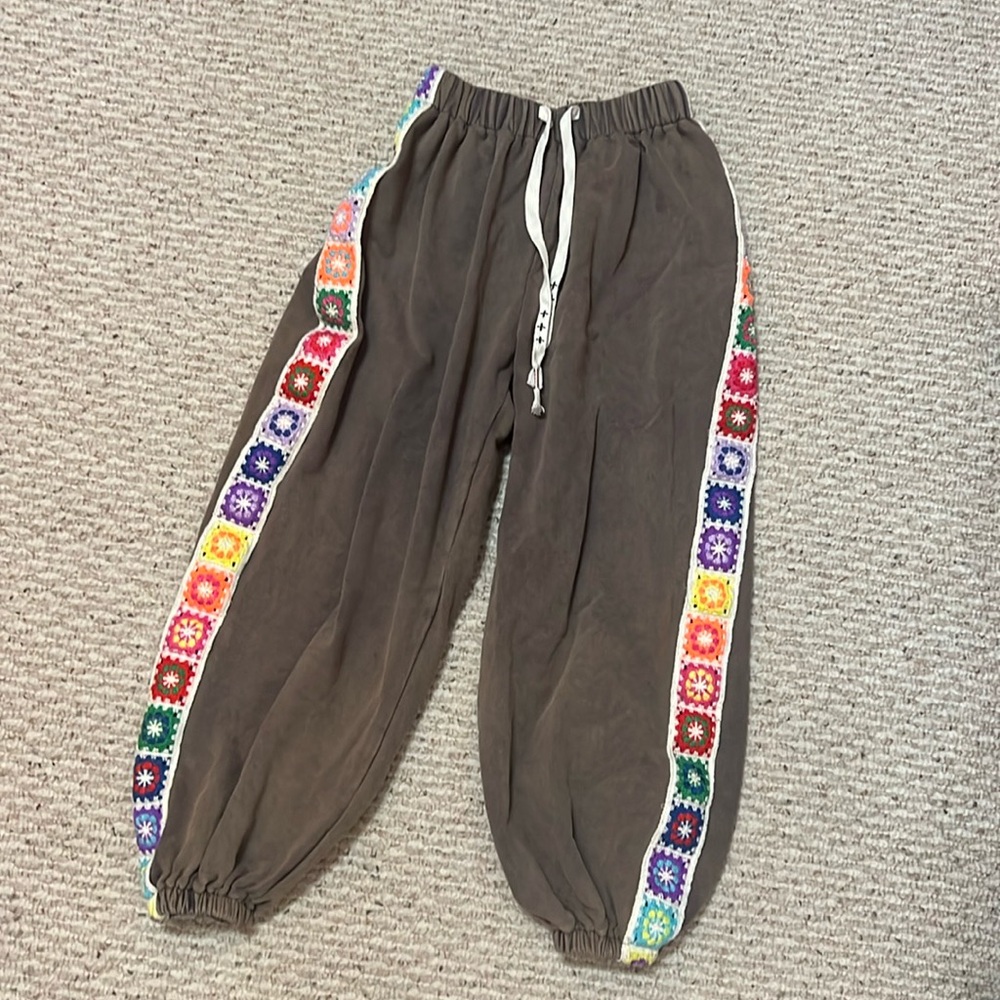 POL sweatpants with crochet detail